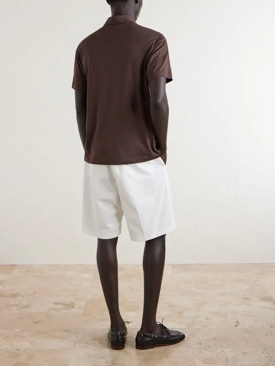 Slowear Cotton and Silk-Blend Jersey Polo Shirt - Men | Thumbnail 4 Slowear Cotton and Silk-Blend Jersey Polo Shirt - Men | Thumbnail 4
