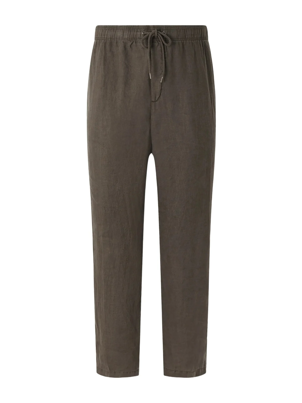 Straight-Leg Garment-Dyed Linen Drawstring Trousers - Men Straight-Leg Garment-Dyed Linen Drawstring Trousers - Men