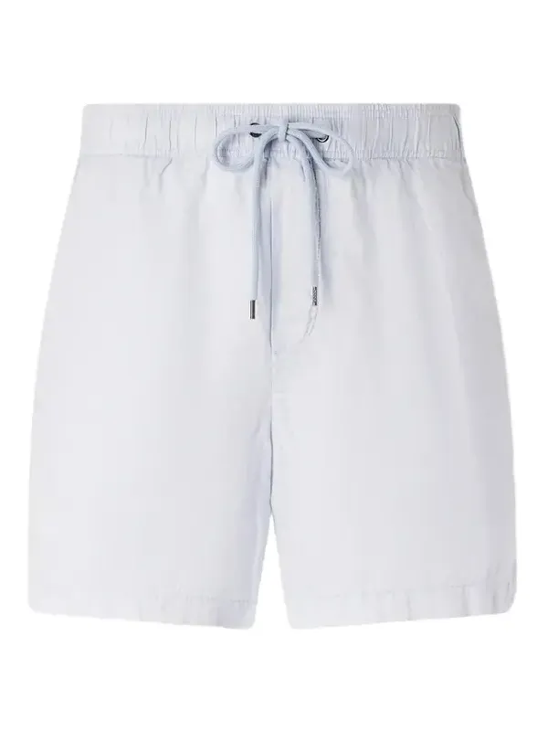 Straight-Leg Garment-Dyed Linen Drawstring Shorts - Men Straight-Leg Garment-Dyed Linen Drawstring Shorts - Men