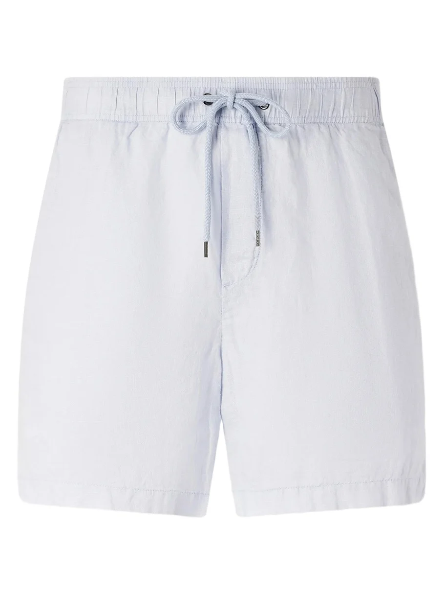 Straight-Leg Garment-Dyed Linen Drawstring Shorts - Men