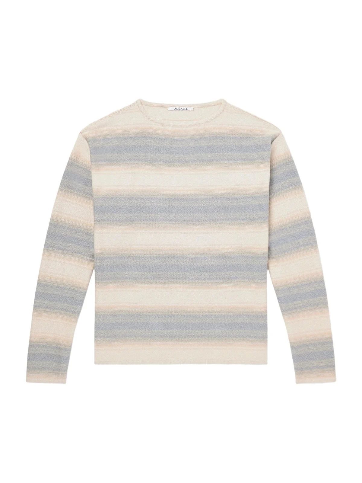 Dégradé Striped Cotton and Silk-Blend Sweater - Men Dégradé Striped Cotton and Silk-Blend Sweater - Men