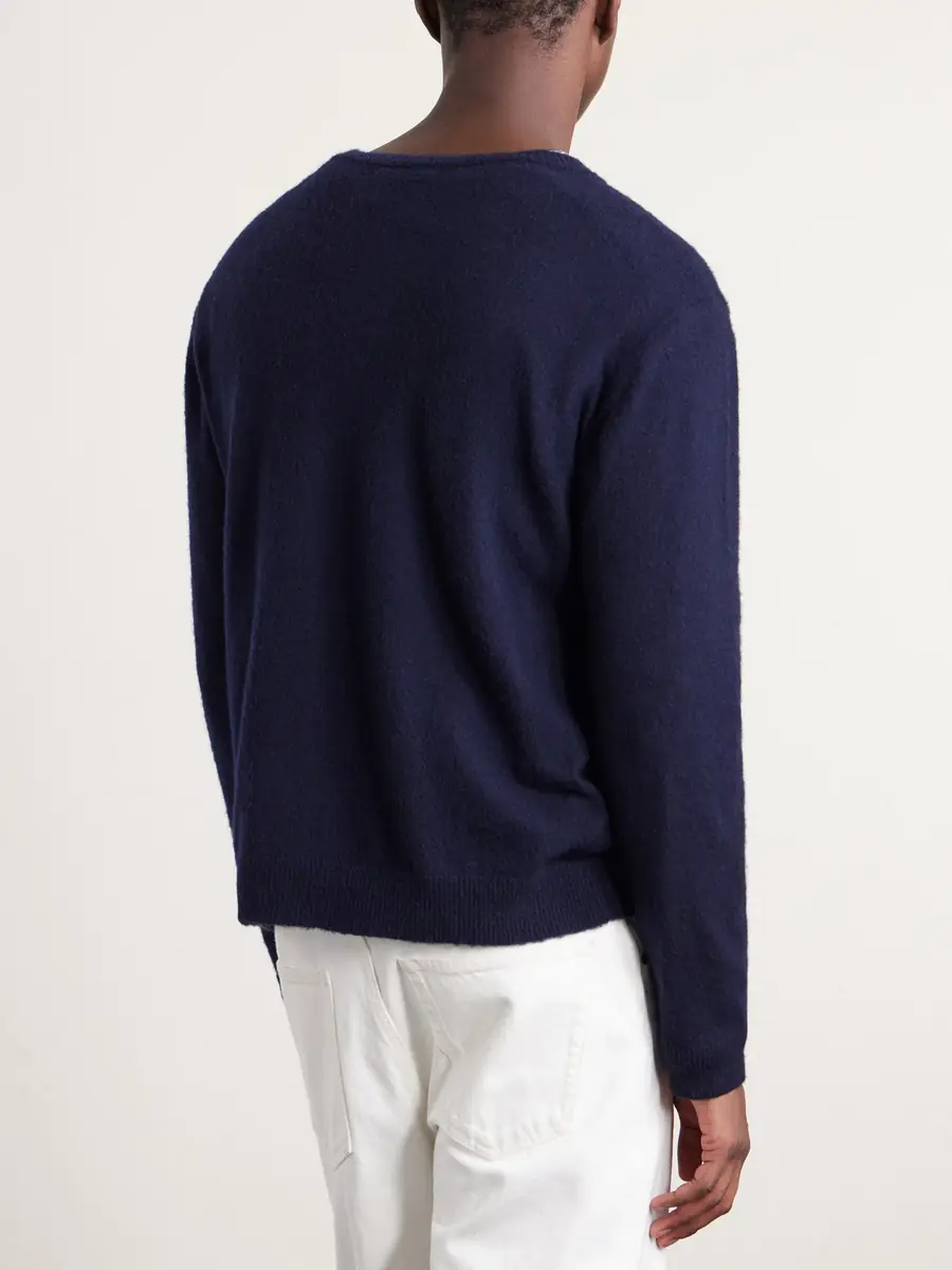 Auralee Brushed Cashmere and Cotton-Blend Sweater - Men | Thumbnail 4 Auralee Brushed Cashmere and Cotton-Blend Sweater - Men | Thumbnail 4