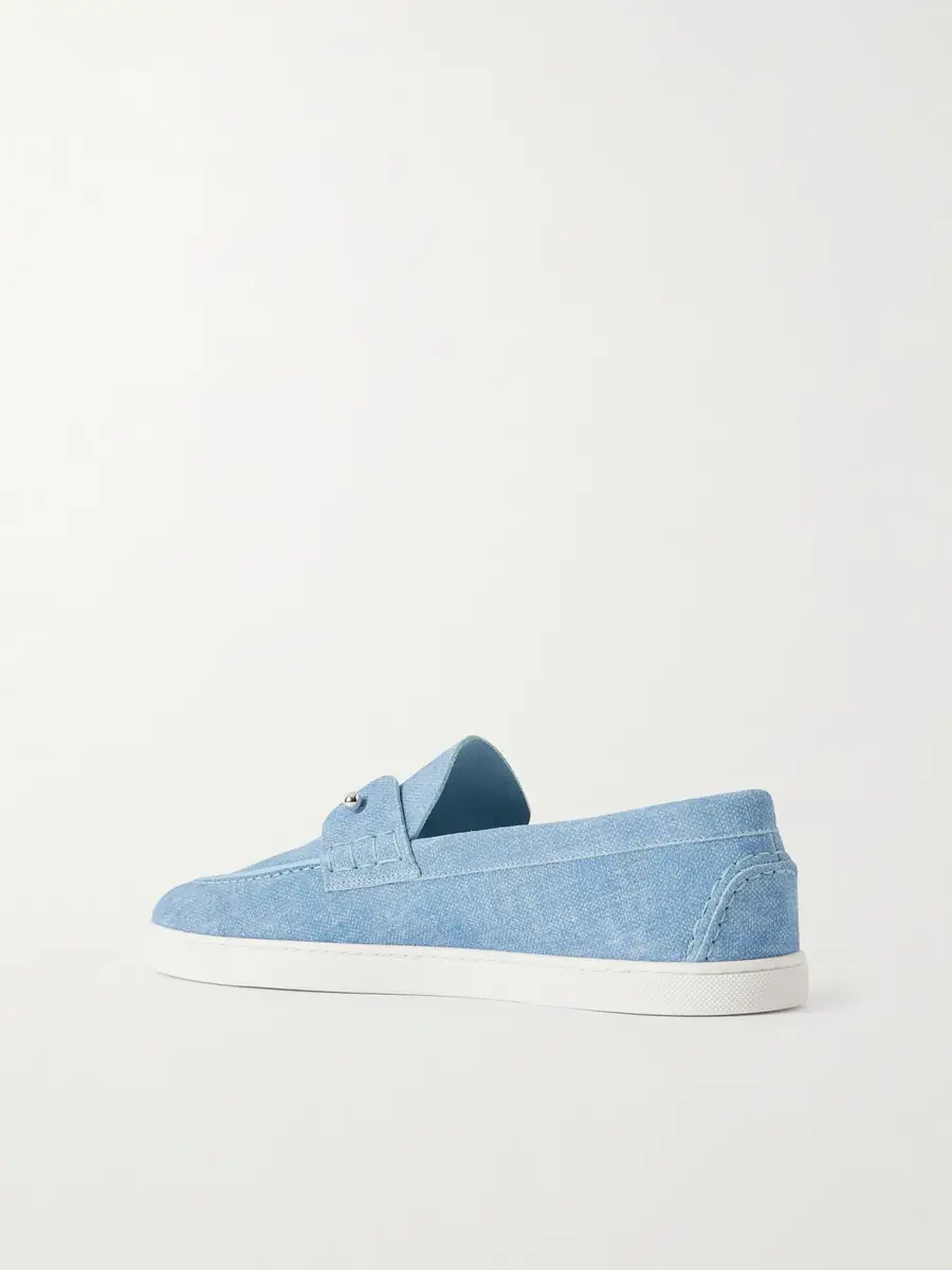Christian Louboutin Chambeliboat Embellished Printed Suede Loafers EU 41 | Thumbnail 4 Christian Louboutin Chambeliboat Embellished Printed Suede Loafers EU 41 | Thumbnail 4
