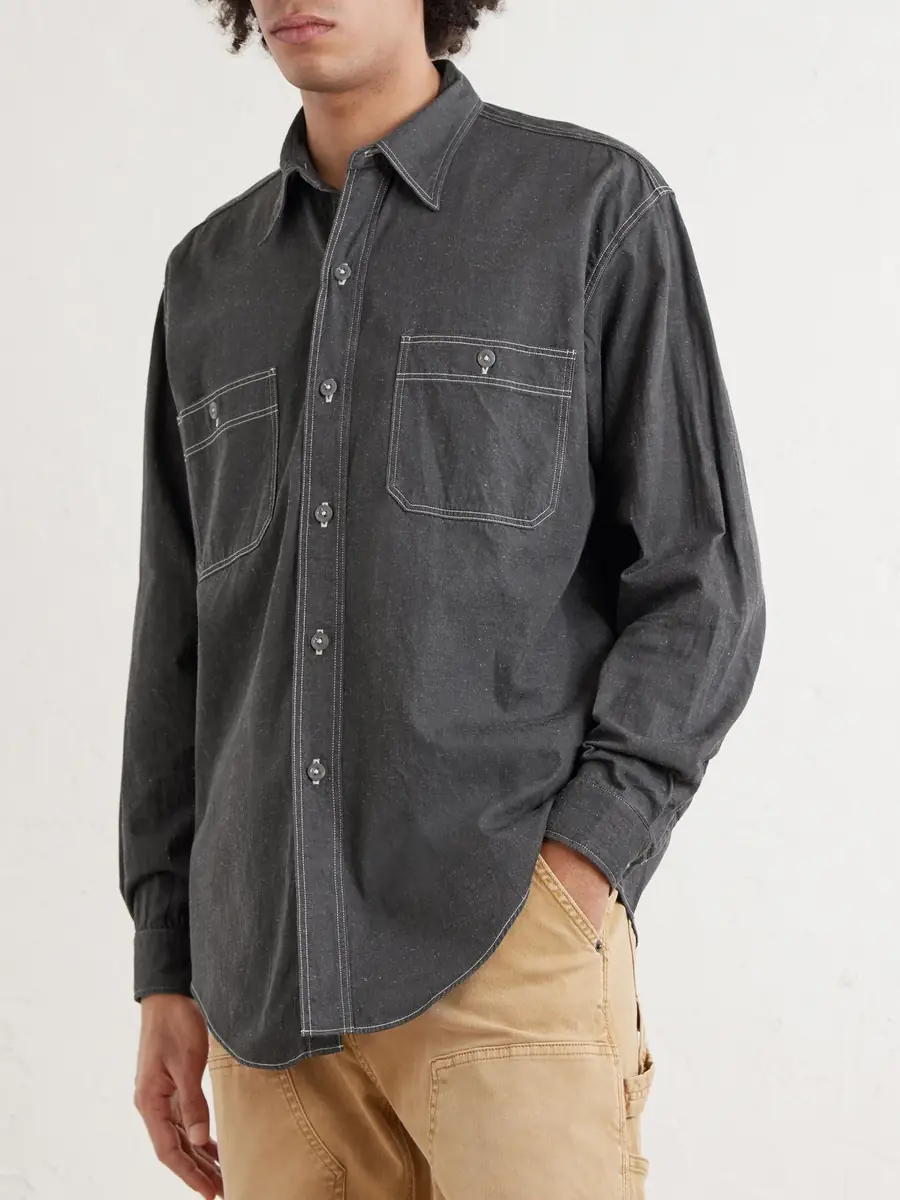 Kaptain Sunshine Work Suvin Cotton and Hemp-Blend Shirt - Men | Thumbnail 3 Kaptain Sunshine Work Suvin Cotton and Hemp-Blend Shirt - Men | Thumbnail 3