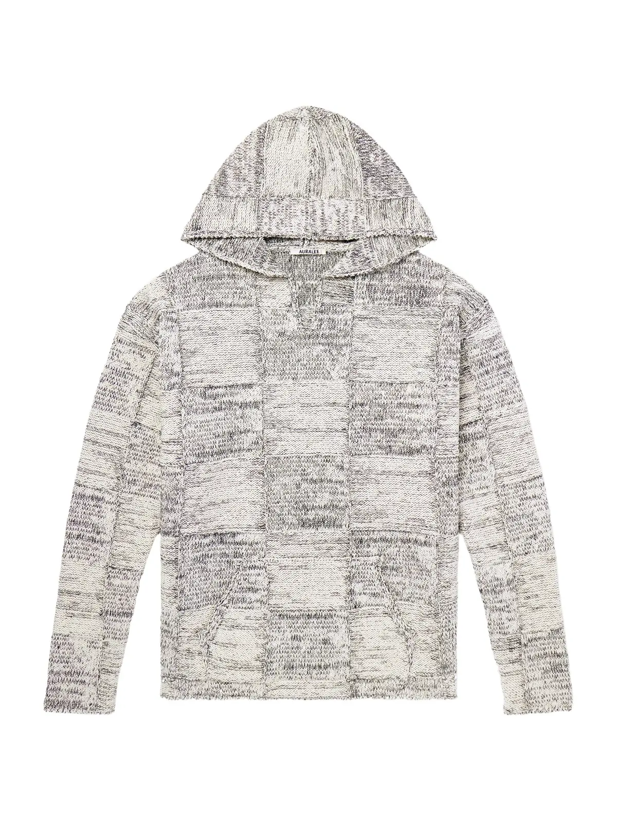 Auralee Patchwork Cotton and Linen-Blend Hoodie - Men
