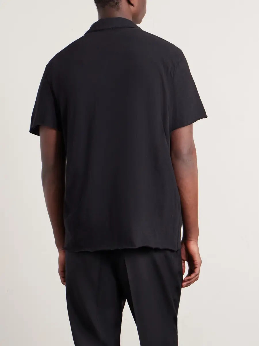 James Perse Open-Collar Cotton-Jersey Polo Shirt - Men | Thumbnail 4 James Perse Open-Collar Cotton-Jersey Polo Shirt - Men | Thumbnail 4