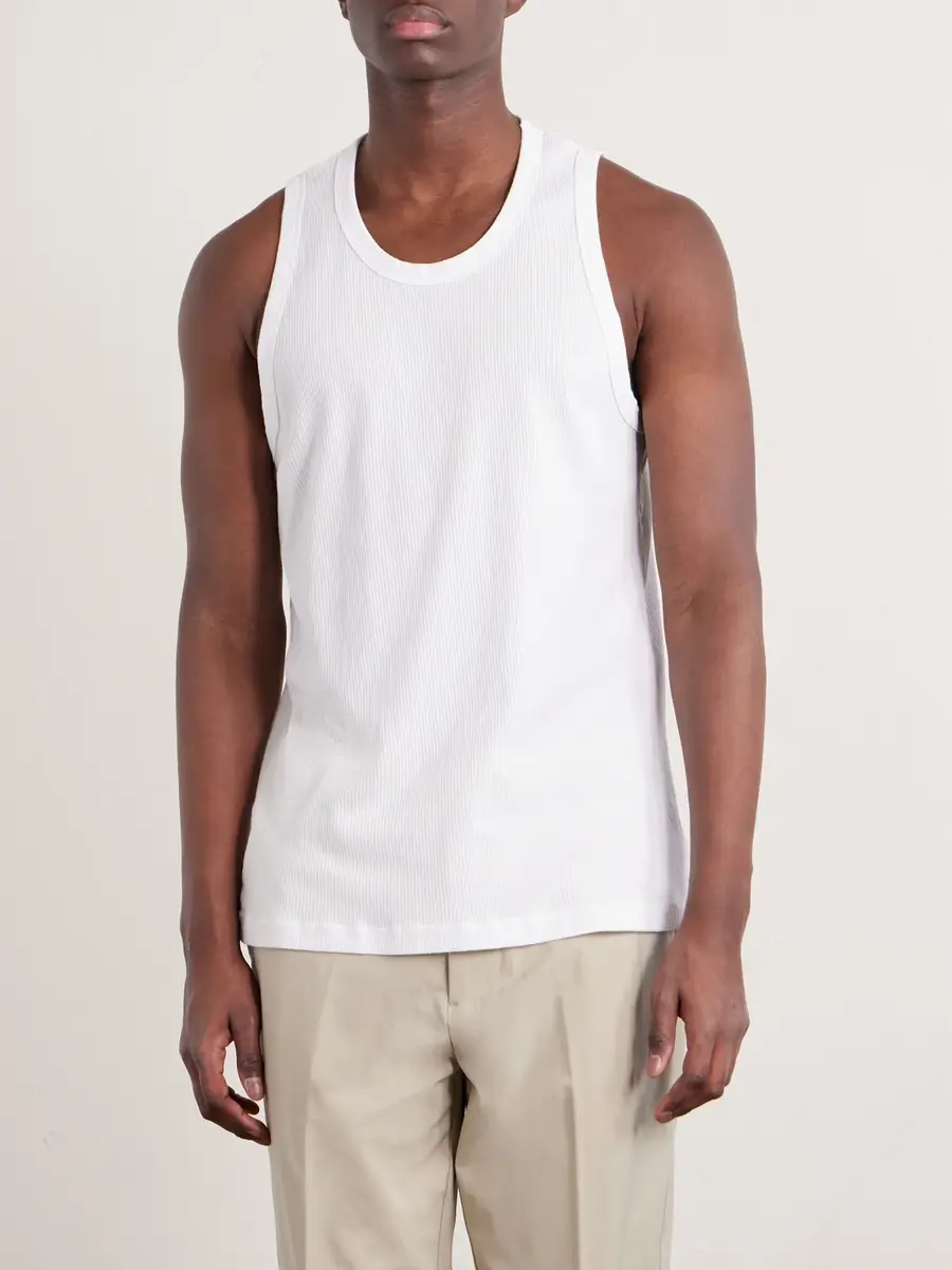 James Perse LA Skate Ribbed Stretch-Cotton Jersey Tank Top - Men | Thumbnail 3 James Perse LA Skate Ribbed Stretch-Cotton Jersey Tank Top - Men | Thumbnail 3