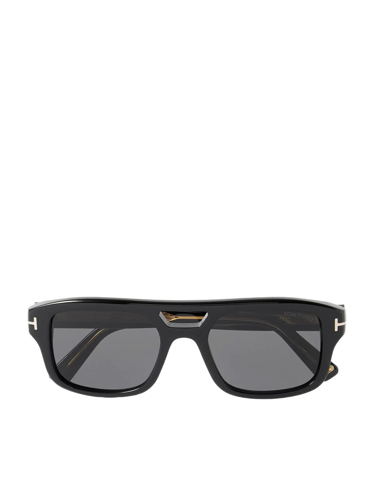 Double-Bridge Aviator-Style Acetate Sunglasses - Men