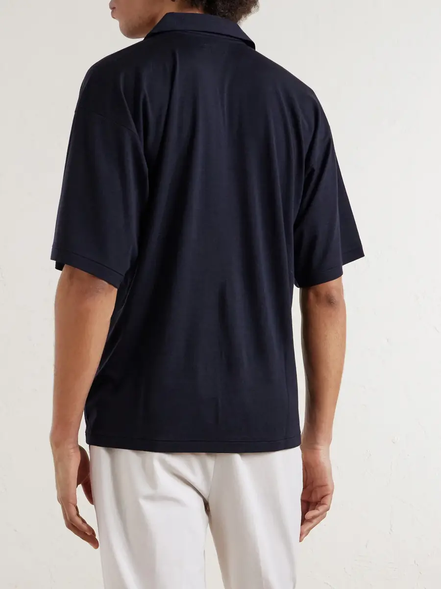 Kaptain Sunshine Skipper Oversized Merino Wool Polo Shirt - Men | Thumbnail 4