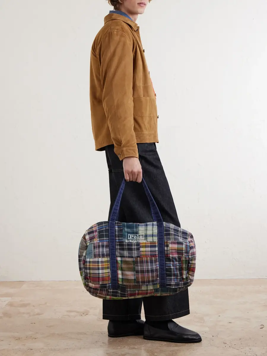 Polo Ralph Lauren Large Patchwork Checked Cotton-Madras Duffle Bag - Men | Thumbnail 2 Polo Ralph Lauren Large Patchwork Checked Cotton-Madras Duffle Bag - Men | Thumbnail 2