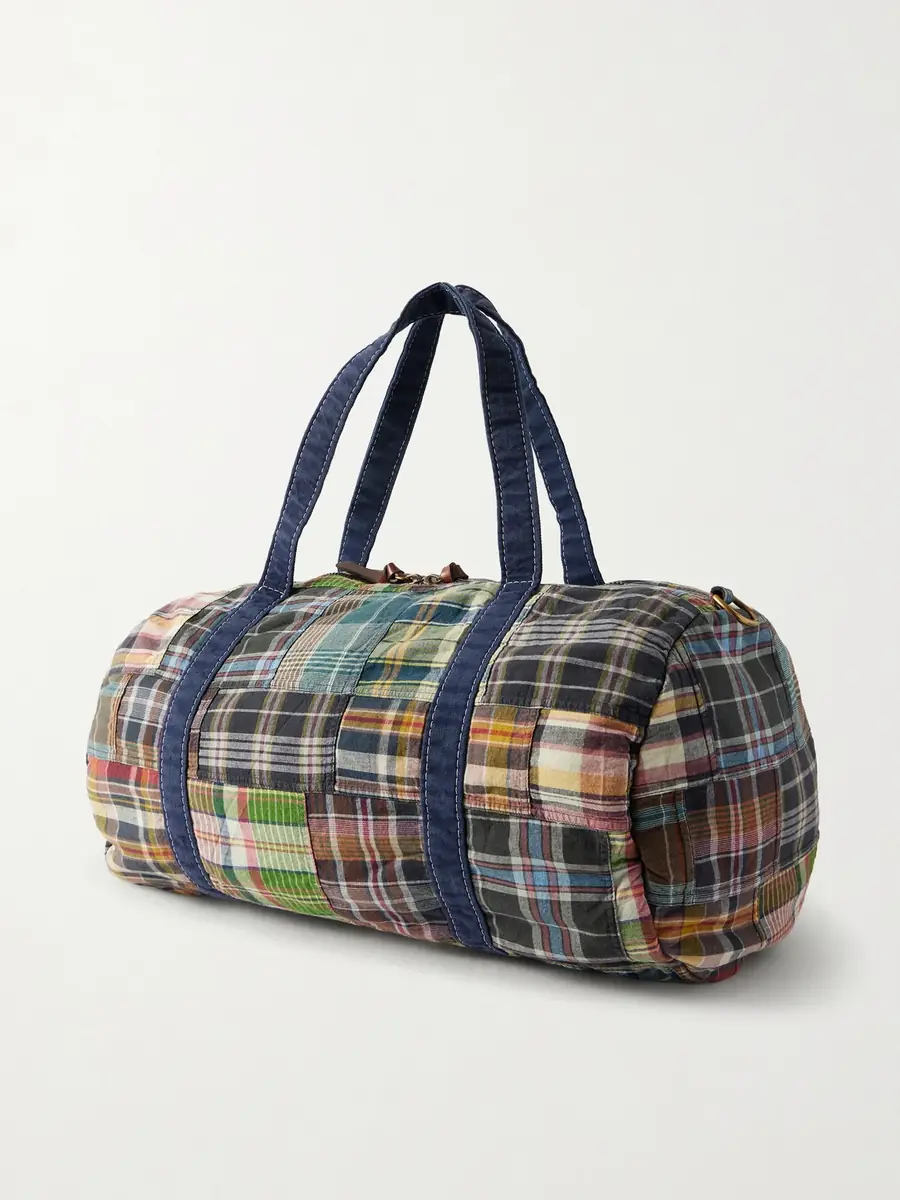 Polo Ralph Lauren Large Patchwork Checked Cotton-Madras Duffle Bag - Men | Thumbnail 4 Polo Ralph Lauren Large Patchwork Checked Cotton-Madras Duffle Bag - Men | Thumbnail 4