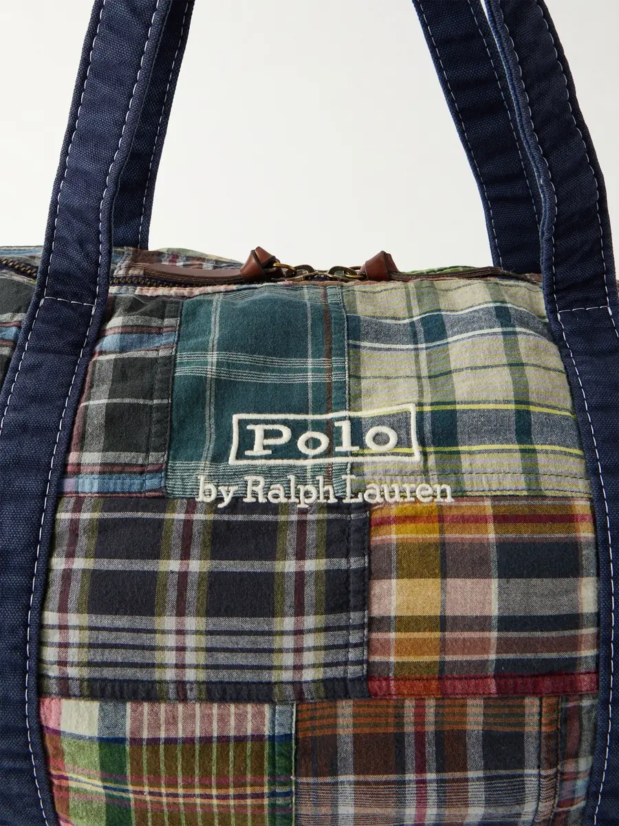 Polo Ralph Lauren Large Patchwork Checked Cotton-Madras Duffle Bag - Men | Thumbnail 5 Polo Ralph Lauren Large Patchwork Checked Cotton-Madras Duffle Bag - Men | Thumbnail 5