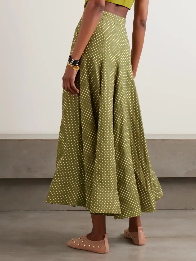 Zimmermann Luna Embellished Polka-dot Linen Midi Skirt | Thumbnail 4 Zimmermann Luna Embellished Polka-dot Linen Midi Skirt | Thumbnail 4