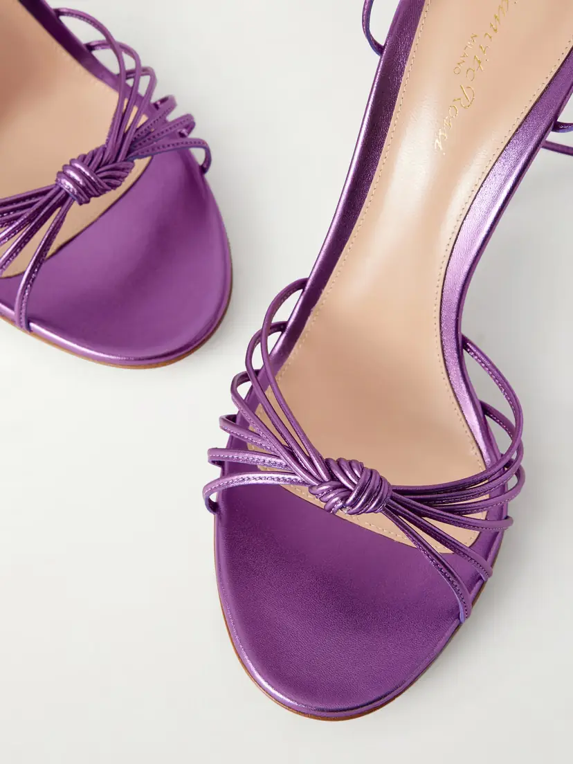 Gianvito Rossi 85 Metallic Leather Sandals | Thumbnail 5