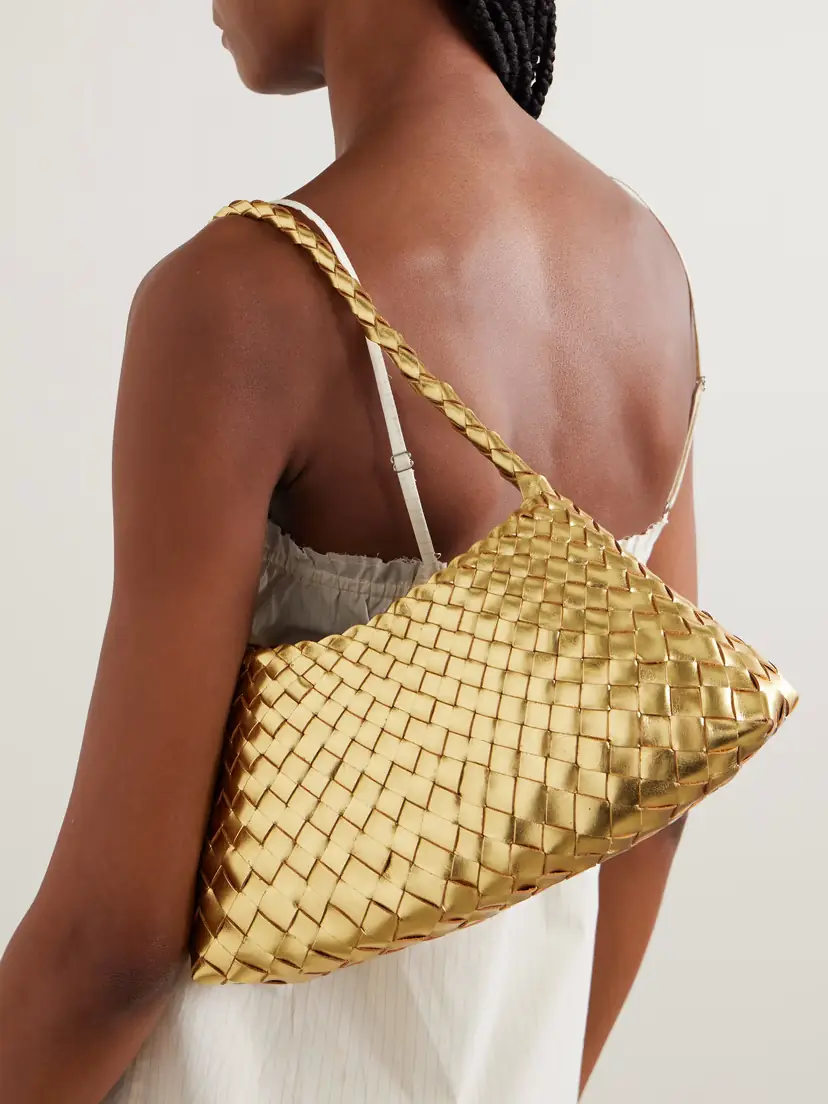 Dragon Diffusion Rosanna Mini Woven Metallic Leather Tote | Thumbnail 2