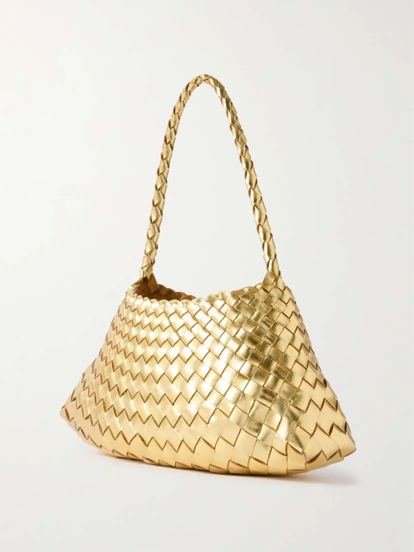 Dragon Diffusion Rosanna Mini Woven Metallic Leather Tote | Thumbnail 3