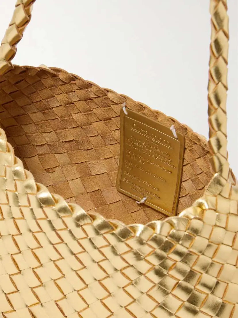 Dragon Diffusion Rosanna Mini Woven Metallic Leather Tote | Thumbnail 5