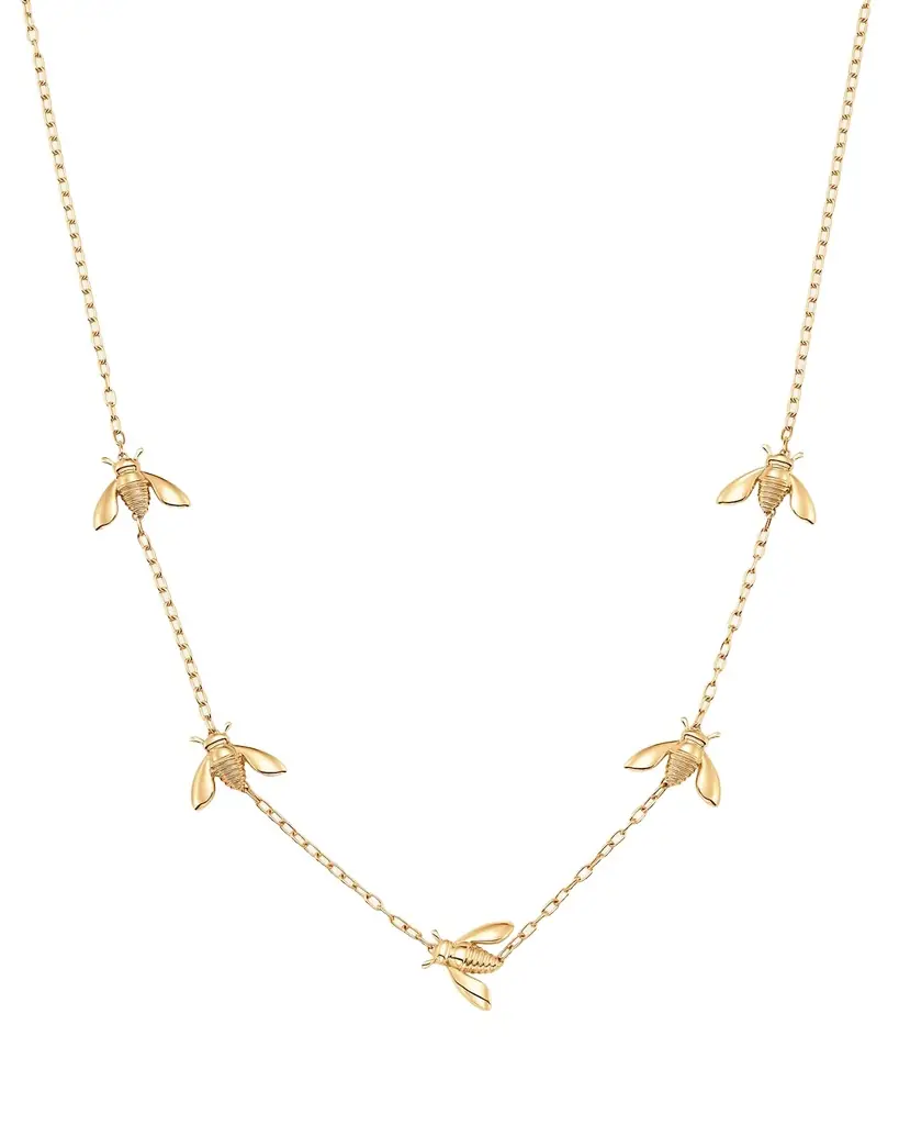 Sara Weinstock 18K Yellow Gold Queen Bee Extra Petite 5-Station Necklace | Image 1 Sara Weinstock 18K Yellow Gold Queen Bee Extra Petite 5-Station Necklace | Image 1