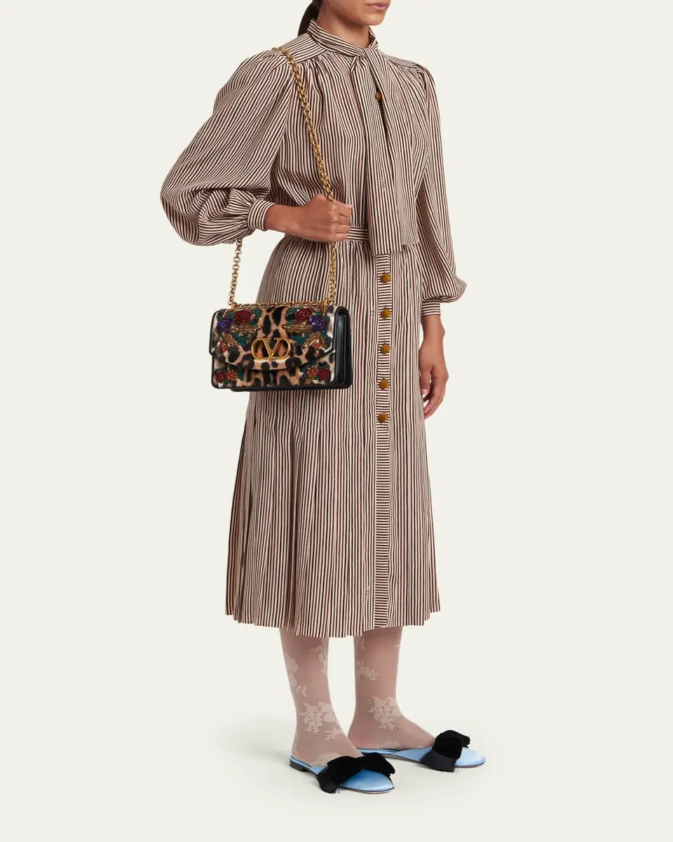 Valentino Garavani Beaded Floral Calf Hair Shoulder Bag | Thumbnail 5 Valentino Garavani Beaded Floral Calf Hair Shoulder Bag | Thumbnail 5