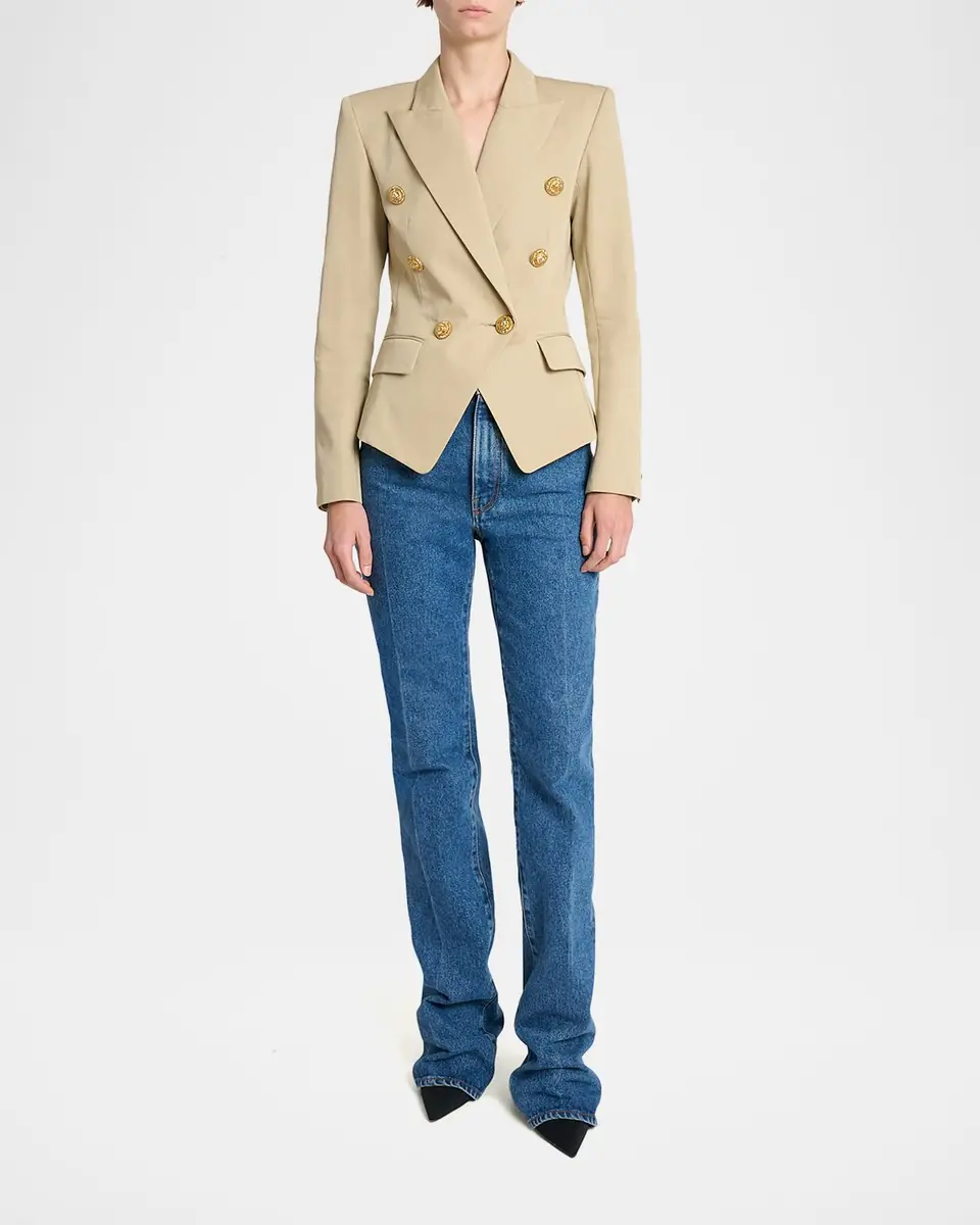 Balmain 6-Button Double-Breasted Gabardine Jacket | Thumbnail 6 Balmain 6-Button Double-Breasted Gabardine Jacket | Thumbnail 6