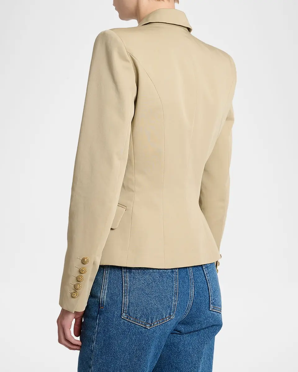 Balmain 6-Button Double-Breasted Gabardine Jacket | Thumbnail 7 Balmain 6-Button Double-Breasted Gabardine Jacket | Thumbnail 7