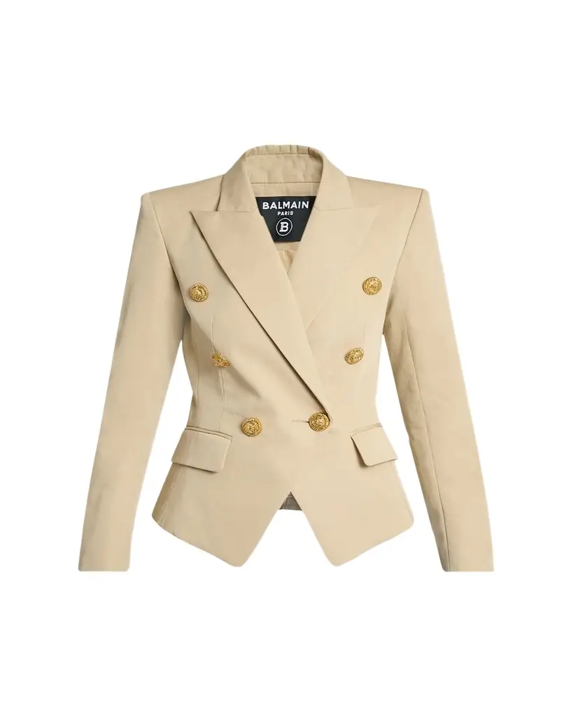 6-Button Double-Breasted Gabardine Jacket 6-Button Double-Breasted Gabardine Jacket
