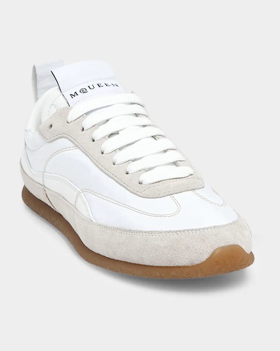 Alexander McQueen Men's EC1 Suede and Nylon Low-Top Trainers | Thumbnail 4 Alexander McQueen Men's EC1 Suede and Nylon Low-Top Trainers | Thumbnail 4
