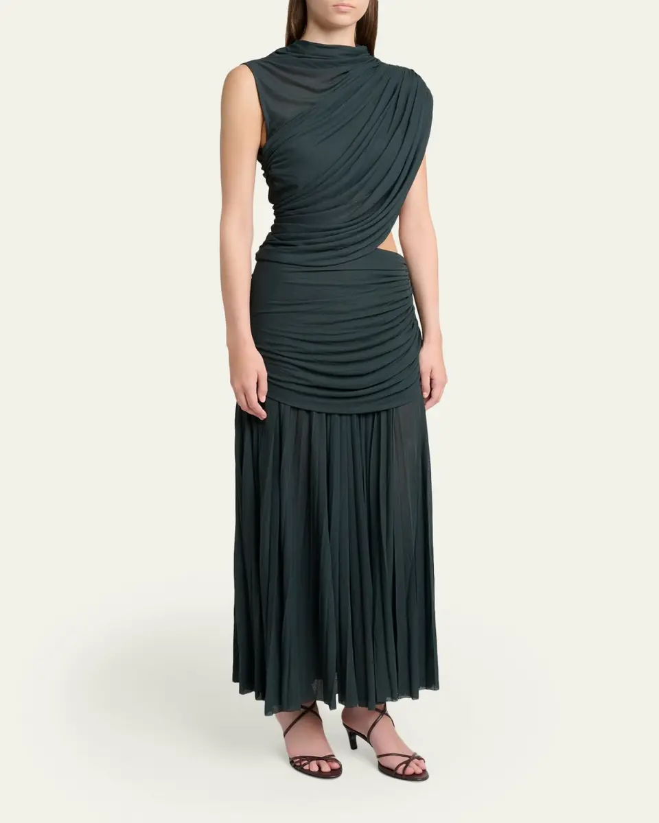 Proenza Schouler Irma Draped Gauzy Jersey Dress | Thumbnail 4