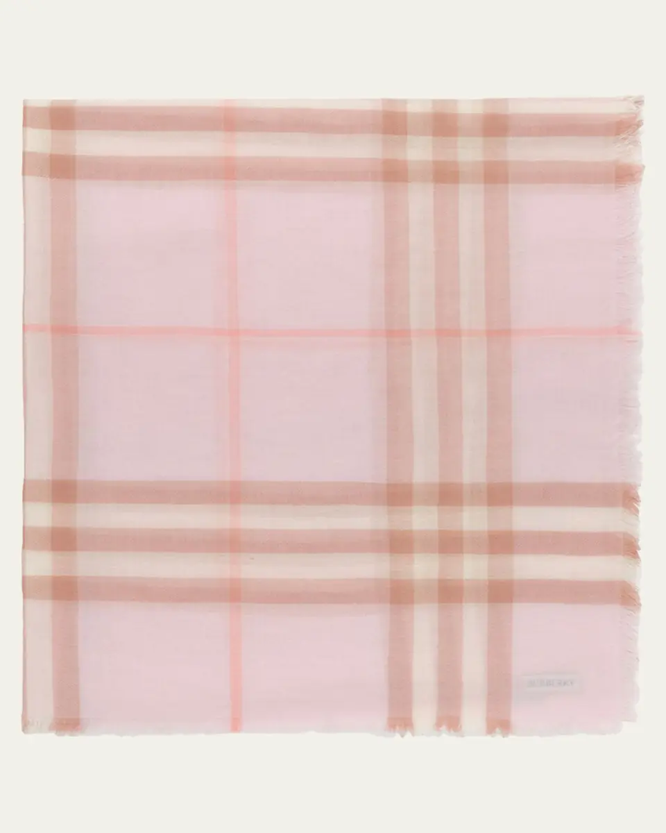Burberry Wide Check Wool Scarf | Thumbnail 2