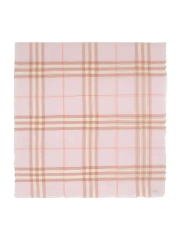 Wide Check Wool Scarf