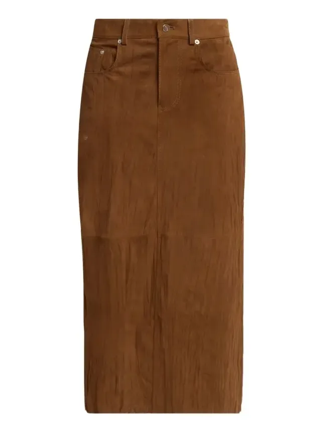 Nayah Textured Suede Maxi Skirt