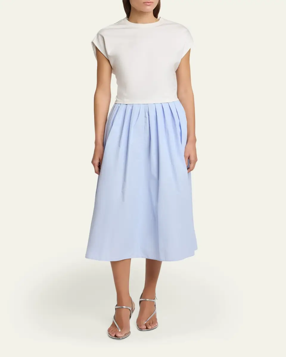Proenza Schouler White Label Reeva Gathered Crewneck Tee | Thumbnail 2 Proenza Schouler White Label Reeva Gathered Crewneck Tee | Thumbnail 2