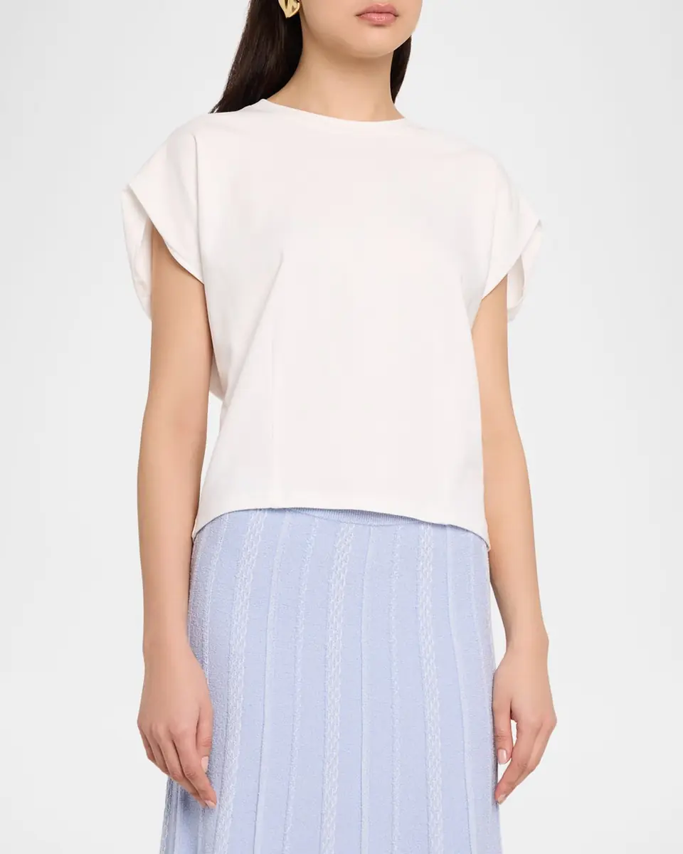Proenza Schouler White Label Reeva Gathered Crewneck Tee | Thumbnail 8 Proenza Schouler White Label Reeva Gathered Crewneck Tee | Thumbnail 8