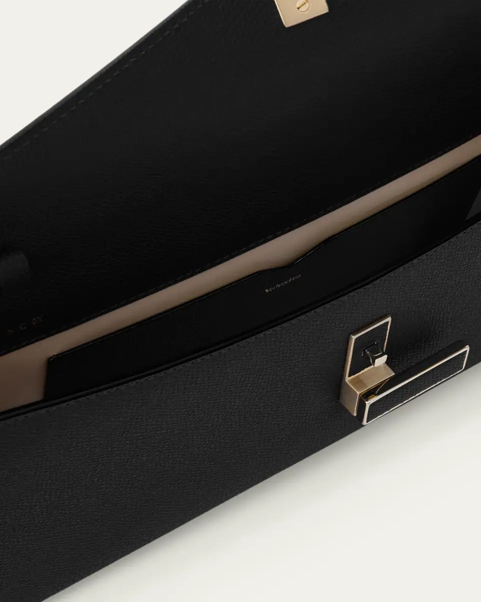 Valextra Iside Turn-Lock Leather Clutch Bag | Thumbnail 4