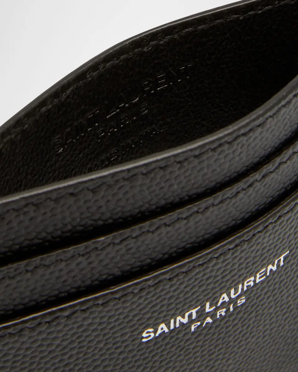 Saint Laurent Pebbled Leather Classic Card Case | Thumbnail 2