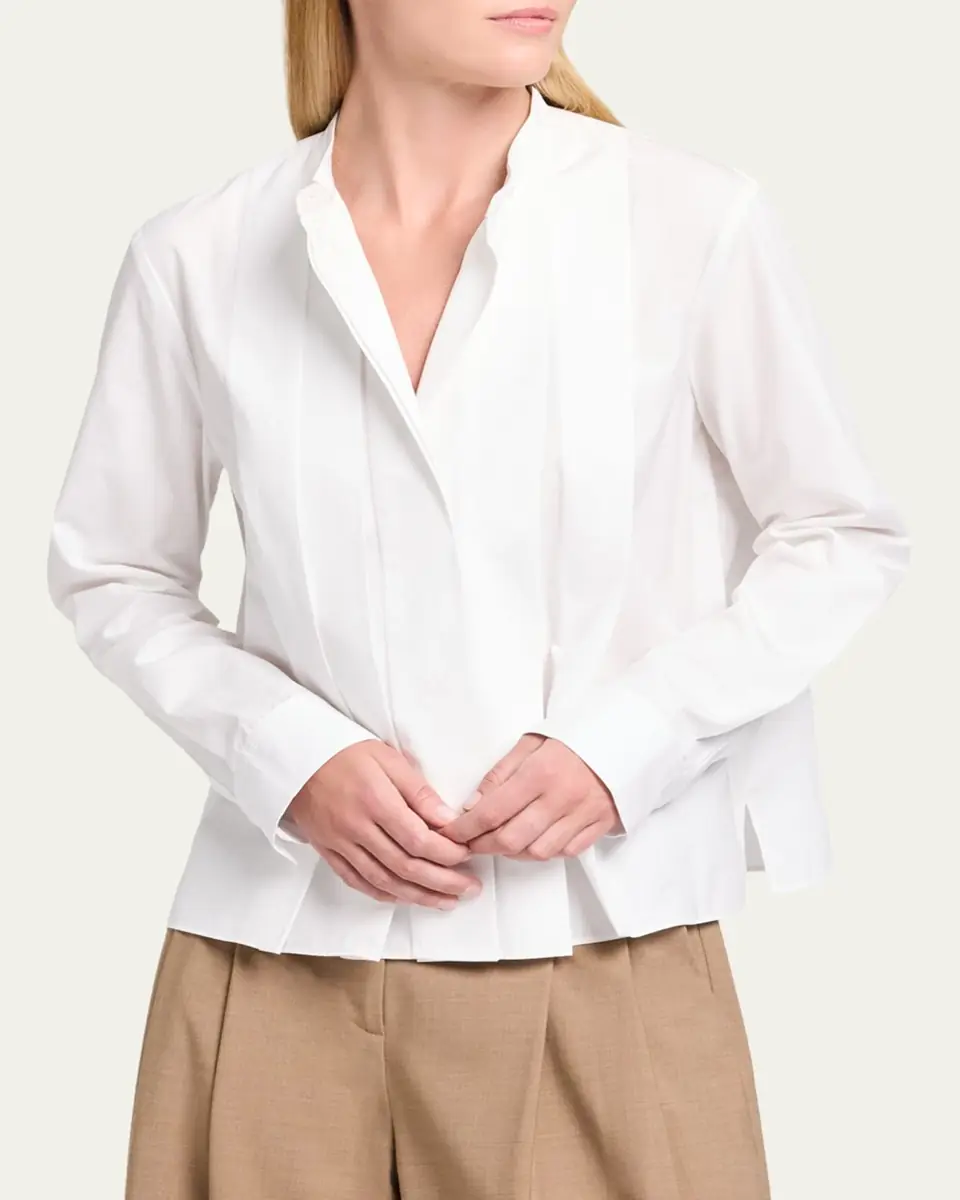 TWP Close Call Pleated Cotton Shirt | Thumbnail 4 TWP Close Call Pleated Cotton Shirt | Thumbnail 4