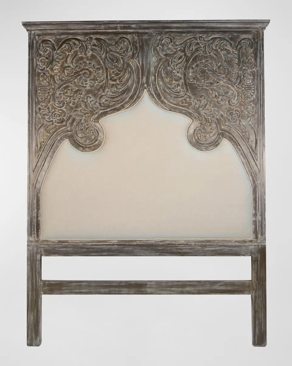 Peninsula Home Collection Erlinda Carved King Headboard | Thumbnail 2