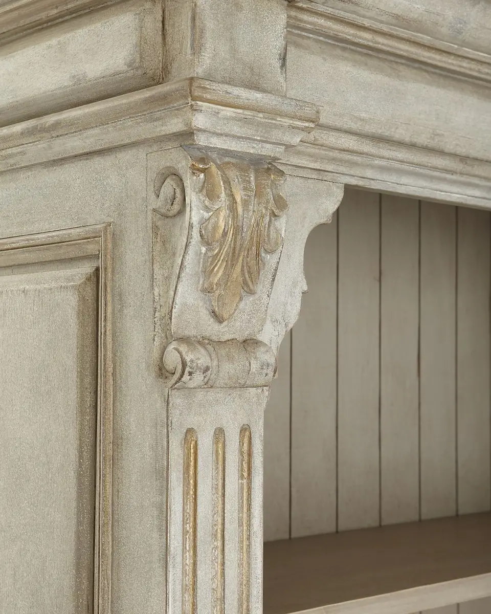 Peninsula Home Collection Vincente Carved Bookcase | Thumbnail 2