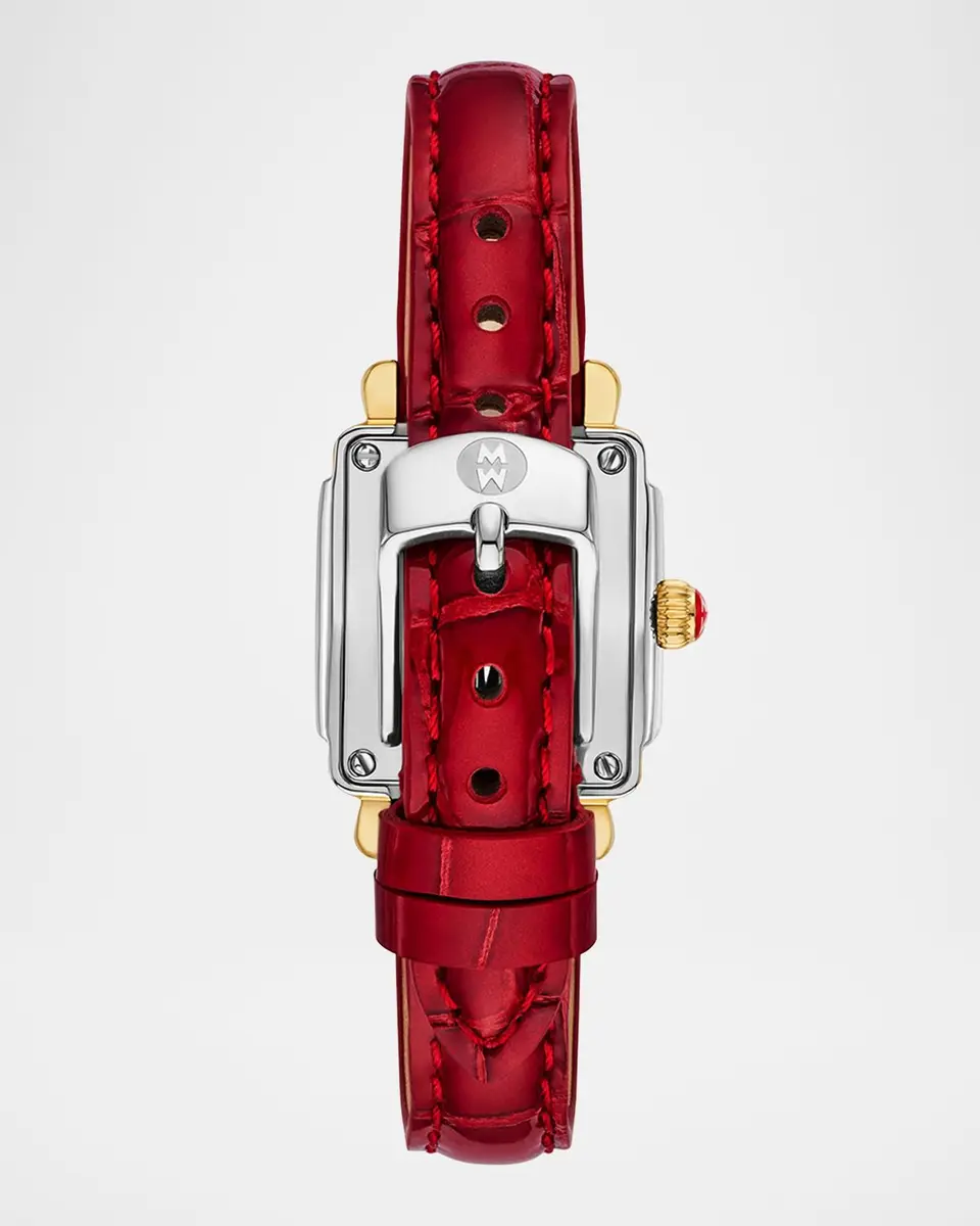 Michele Special Edition Deco Madison Red Mini Diamond Pavé Watch | Thumbnail 3 Michele Special Edition Deco Madison Red Mini Diamond Pavé Watch | Thumbnail 3