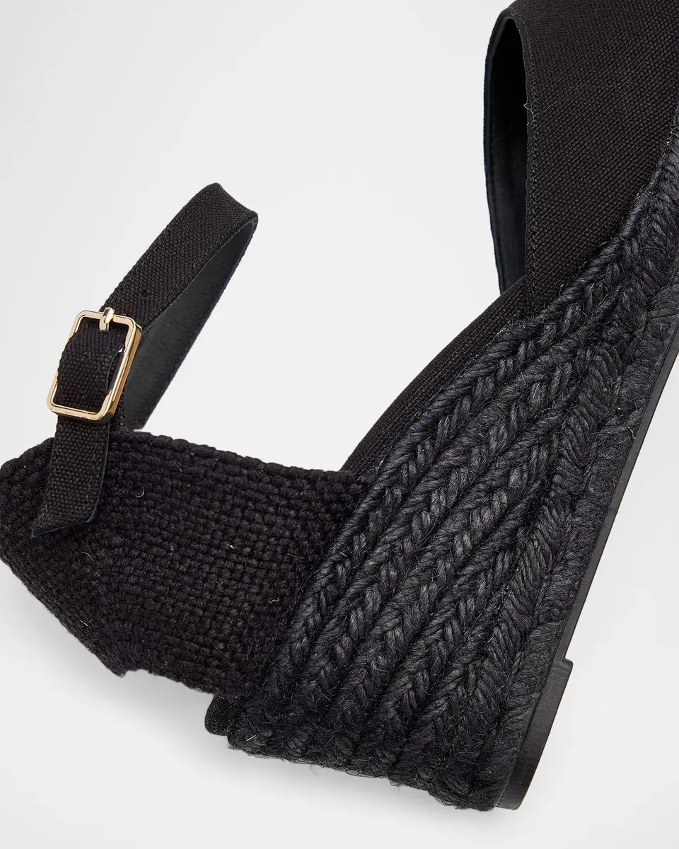 Castañer 75mm Carol Canvas Espadrille Wedge Sandals | Thumbnail 6