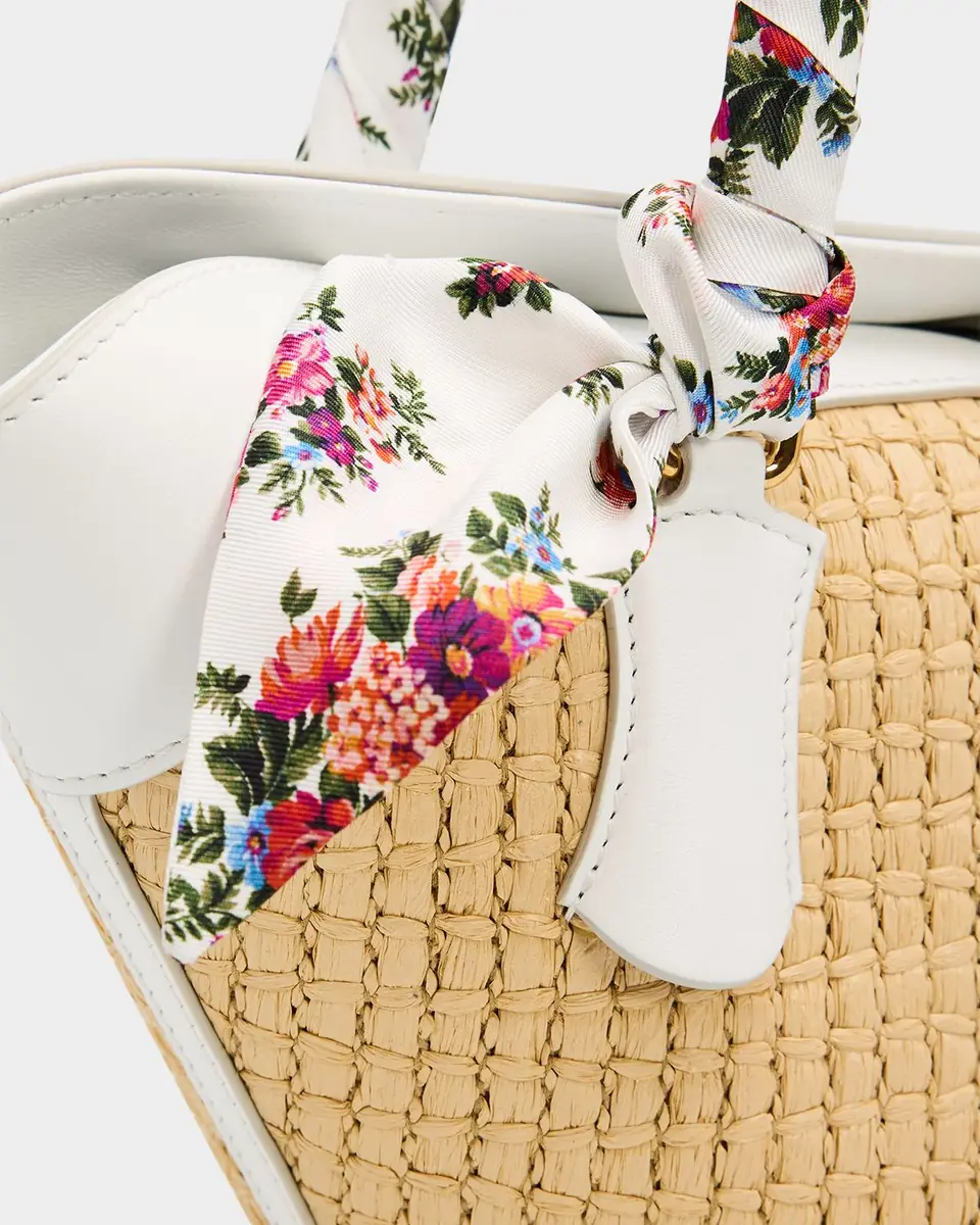 Dolce & Gabbana Floral & Leather-Trim Woven Shoulder Bag | Thumbnail 5 Dolce & Gabbana Floral & Leather-Trim Woven Shoulder Bag | Thumbnail 5