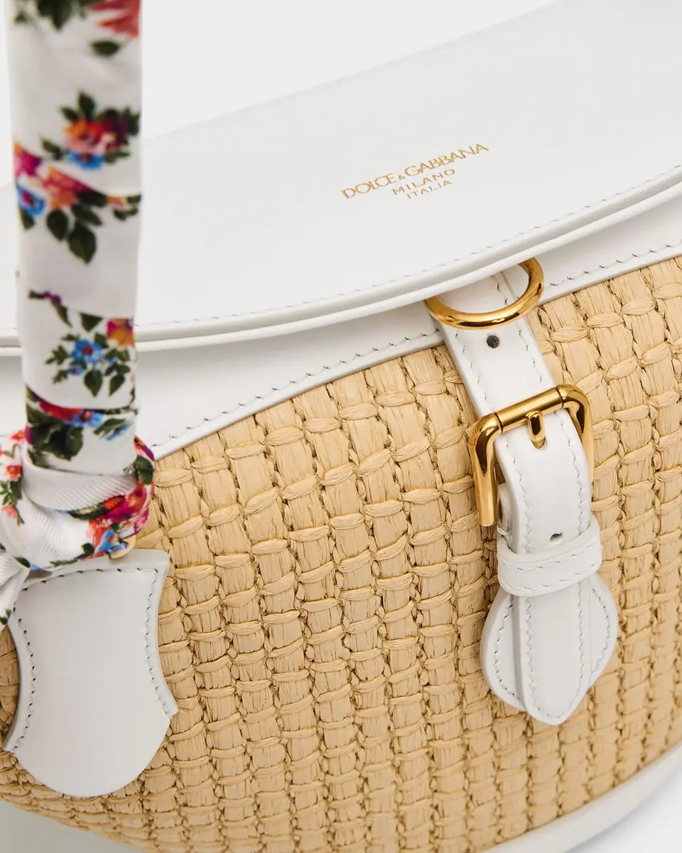 Dolce & Gabbana Floral & Leather-Trim Woven Shoulder Bag | Thumbnail 7 Dolce & Gabbana Floral & Leather-Trim Woven Shoulder Bag | Thumbnail 7