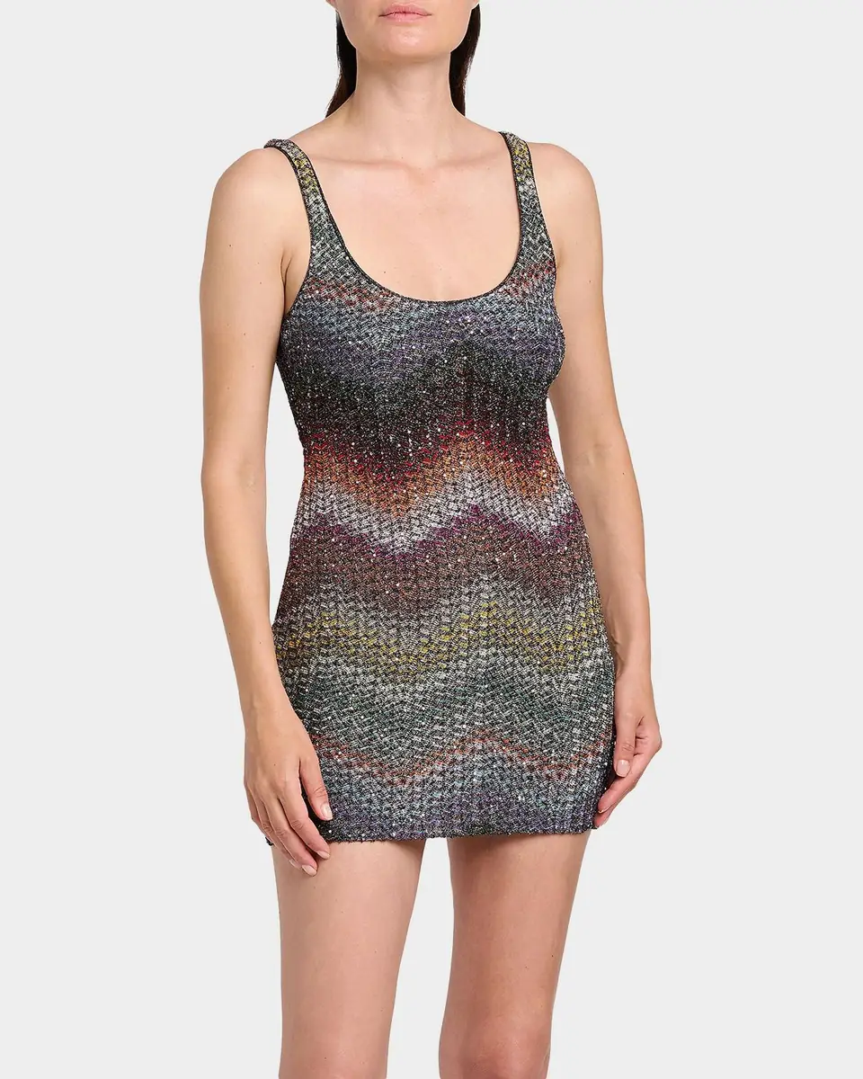 Missoni Sequin Wefted Loom Knit Mini Dress | Thumbnail 11 Missoni Sequin Wefted Loom Knit Mini Dress | Thumbnail 11