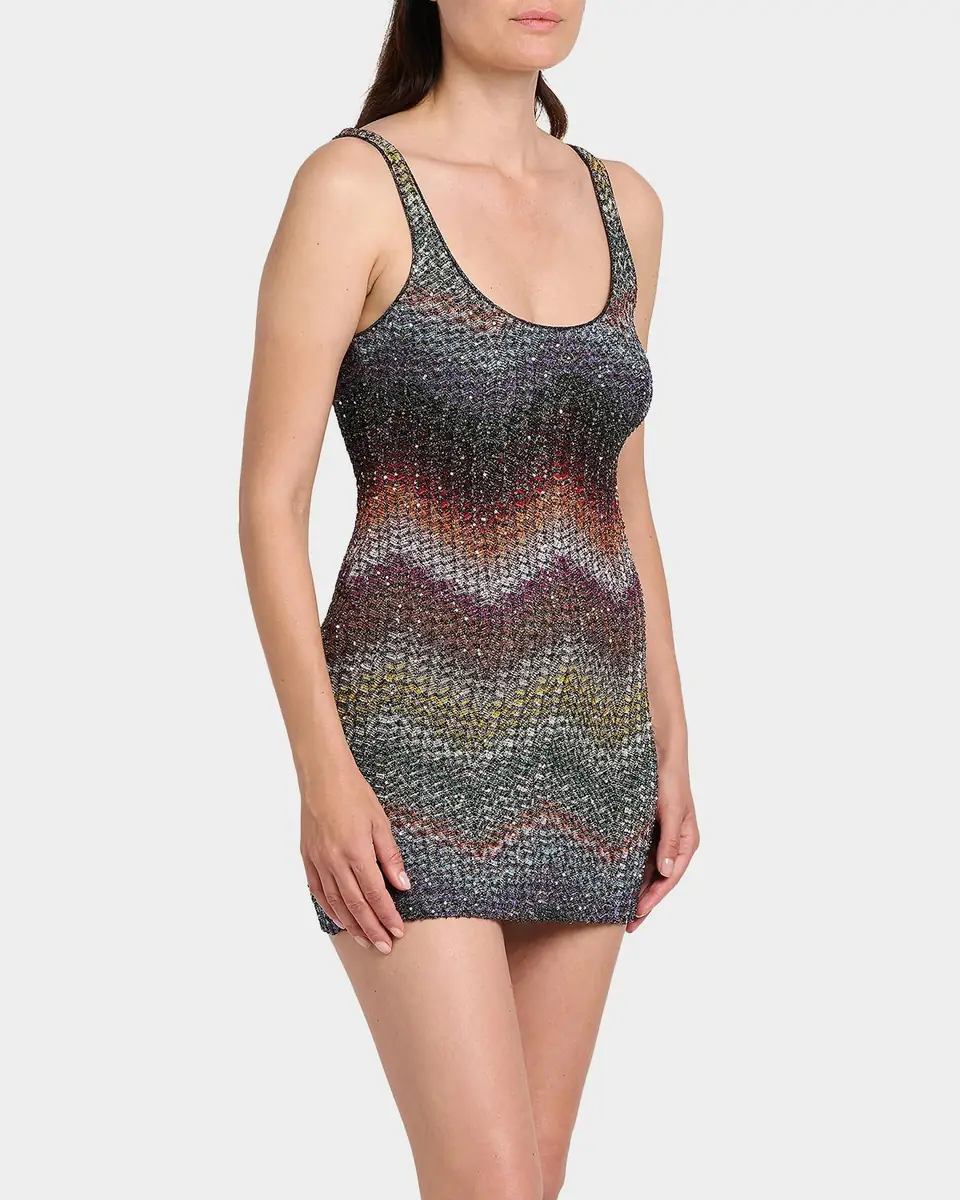 Missoni Sequin Wefted Loom Knit Mini Dress | Thumbnail 14 Missoni Sequin Wefted Loom Knit Mini Dress | Thumbnail 14