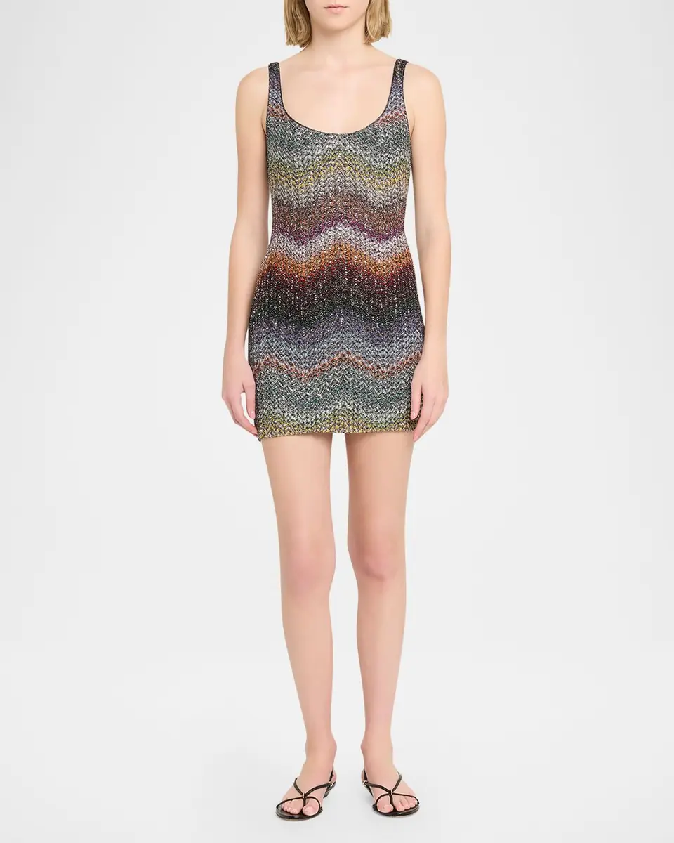 Missoni Sequin Wefted Loom Knit Mini Dress | Thumbnail 6 Missoni Sequin Wefted Loom Knit Mini Dress | Thumbnail 6