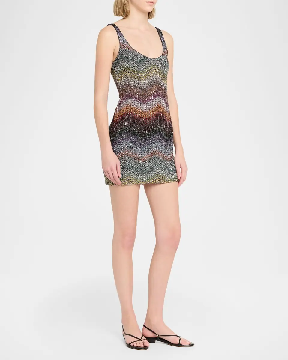 Missoni Sequin Wefted Loom Knit Mini Dress | Thumbnail 7 Missoni Sequin Wefted Loom Knit Mini Dress | Thumbnail 7