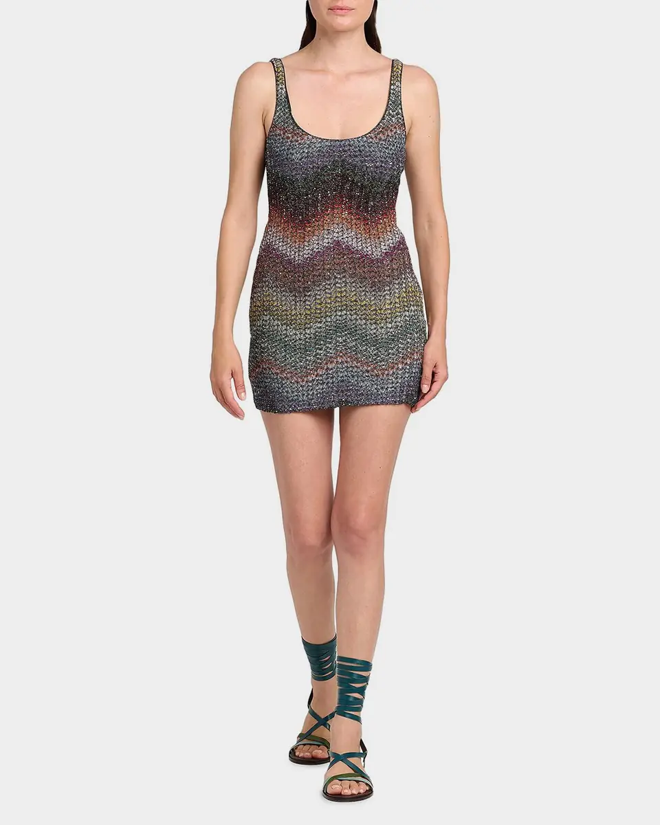 Missoni Sequin Wefted Loom Knit Mini Dress | Thumbnail 9 Missoni Sequin Wefted Loom Knit Mini Dress | Thumbnail 9