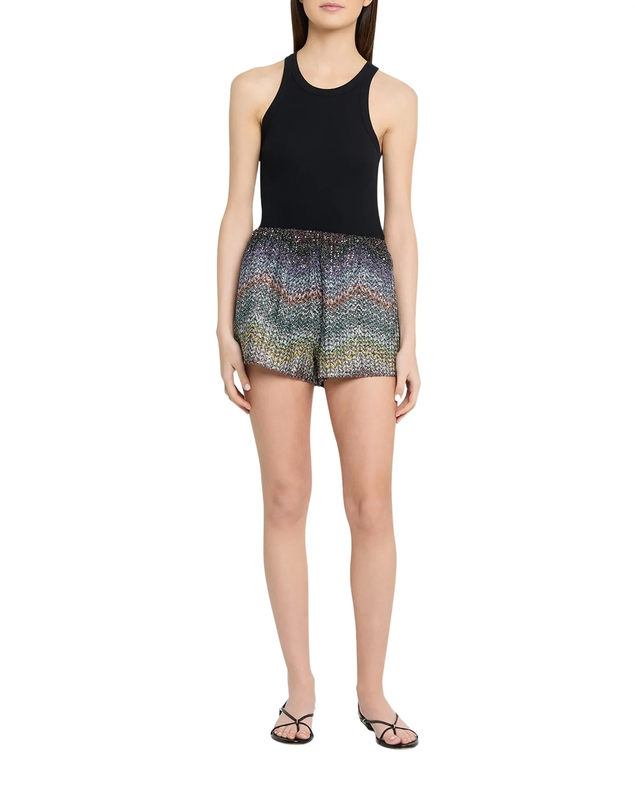 Paillette Chevron Pull-On Shorts Paillette Chevron Pull-On Shorts