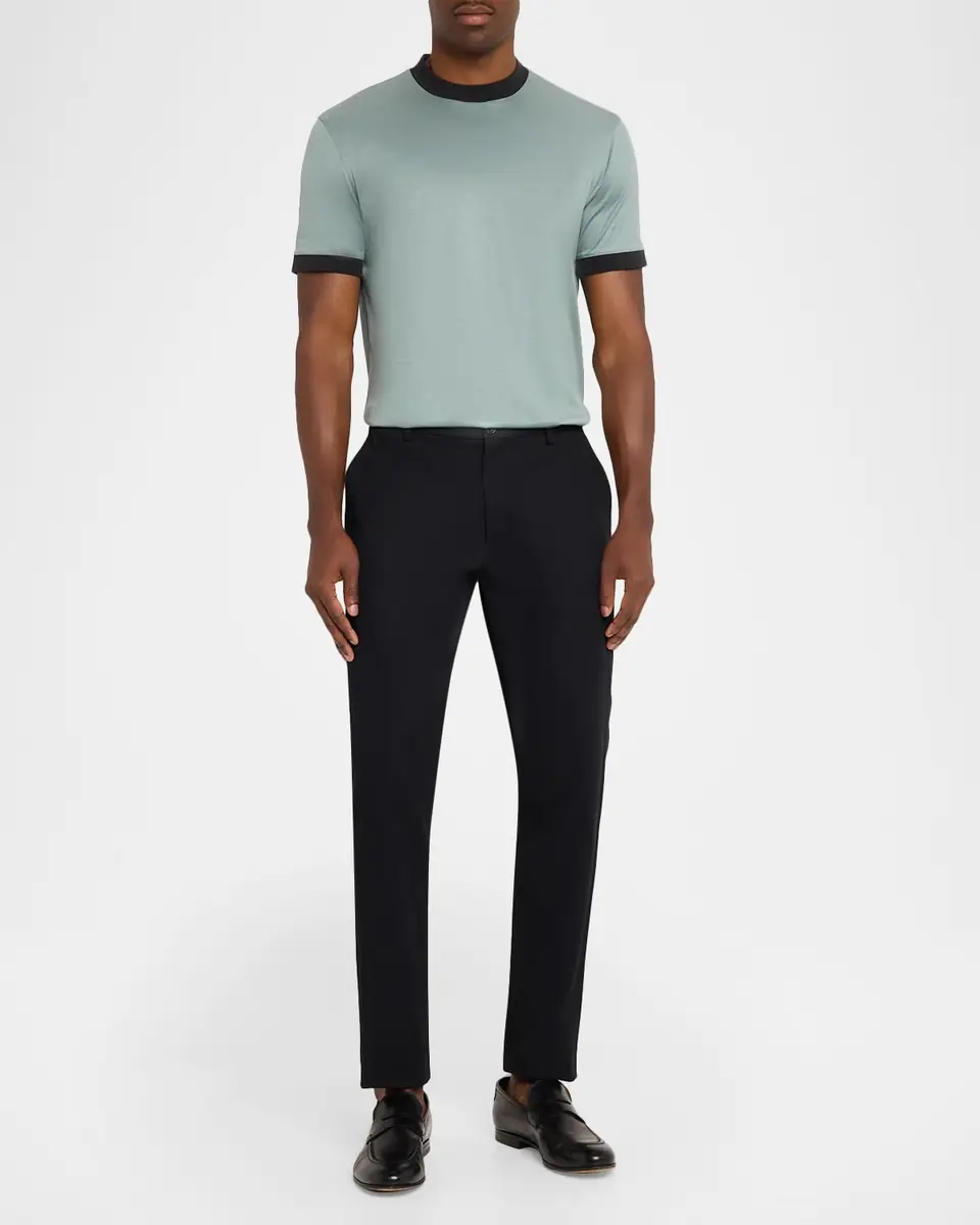 Emporio Armani Men's Lyocell and Cotton Contrast-Trim Crewneck T-Shirt | Thumbnail 2 Emporio Armani Men's Lyocell and Cotton Contrast-Trim Crewneck T-Shirt | Thumbnail 2