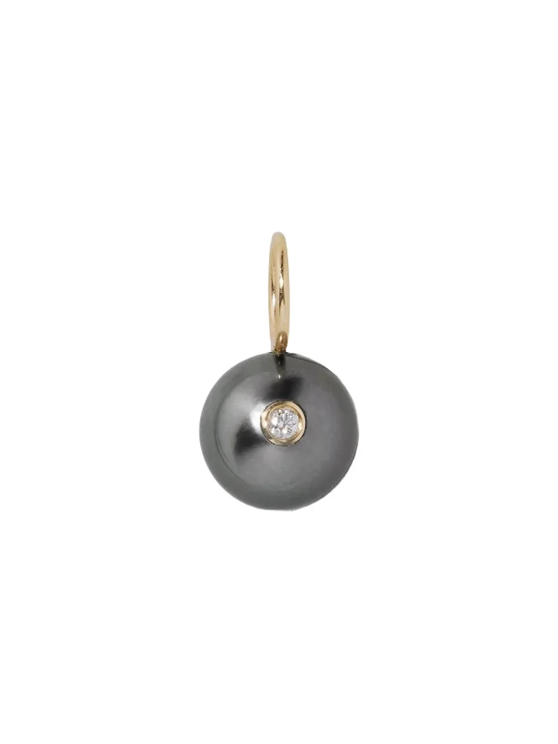Small Gray South Sea Pearl with Diamond